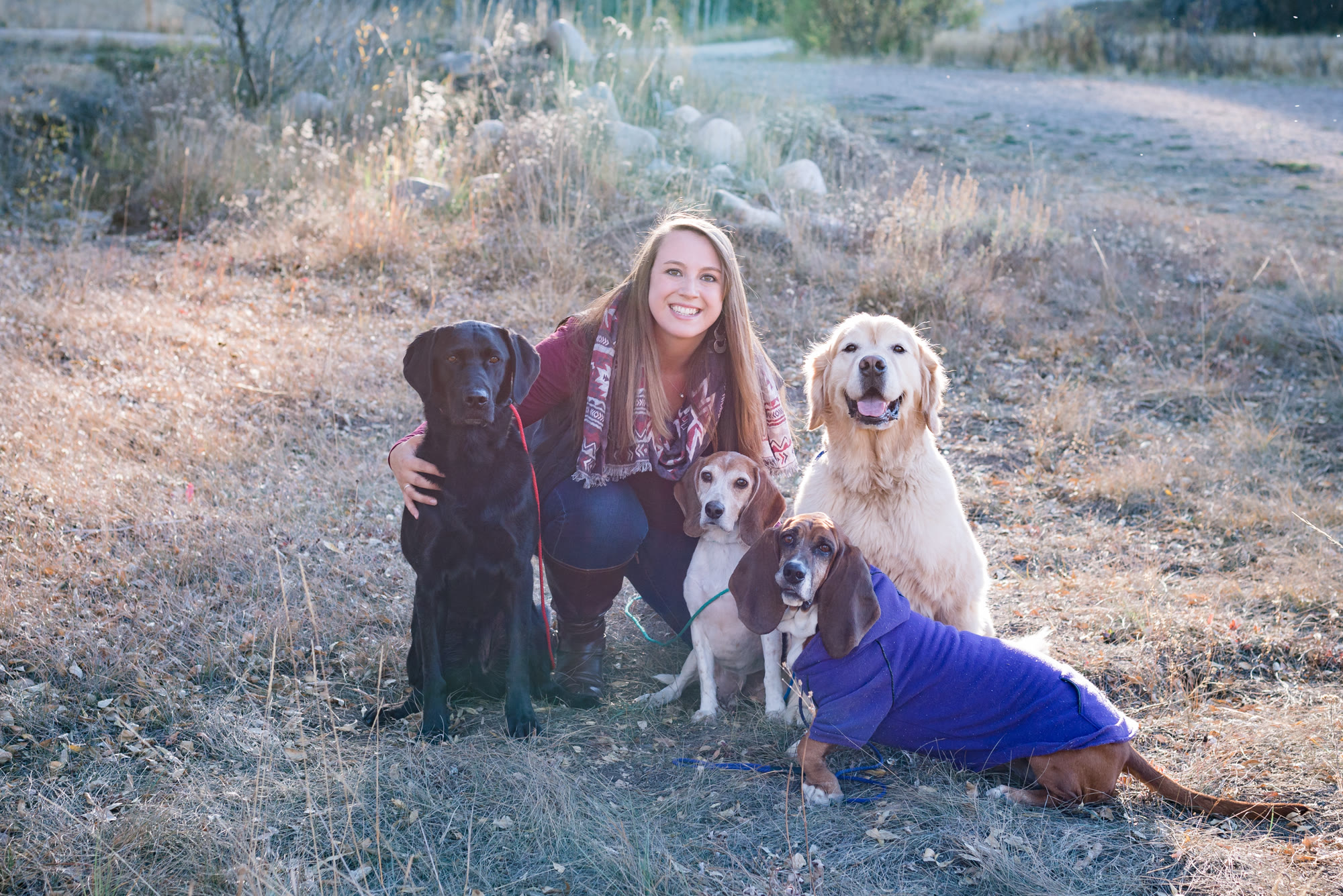 Heather with her pack